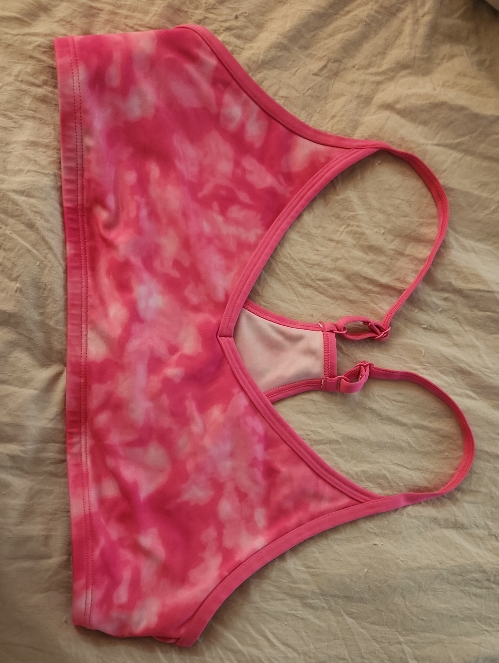 💕5/$25 Victoria's Secret Pink Tie-Dye Sports Bra with Adjustable Straps